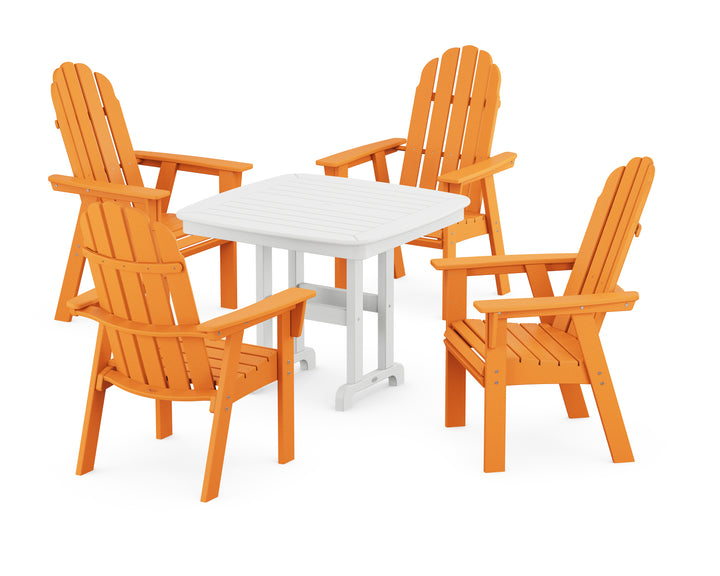 POLYWOOD® Vineyard Curveback Adirondack 5-Piece Dining Set