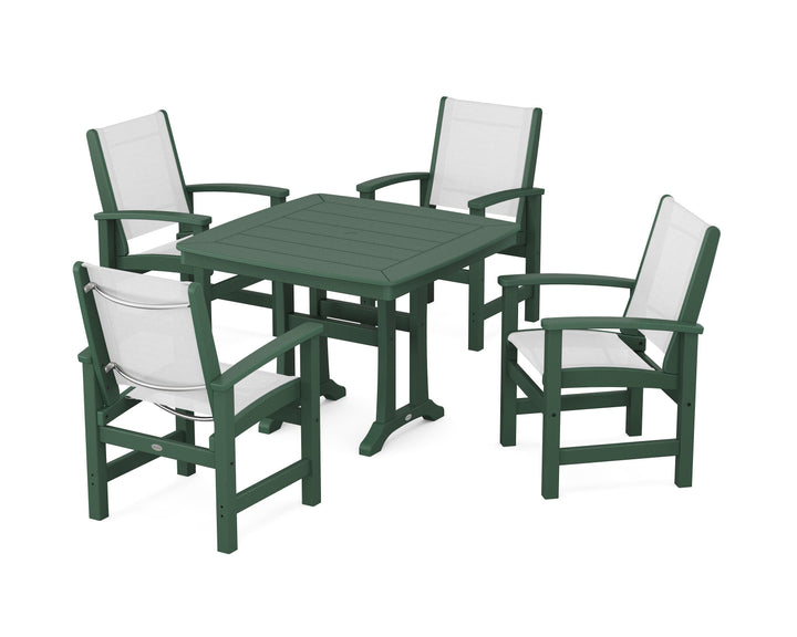 POLYWOOD® Coastal 5-Piece Dining Set with Trestle Legs