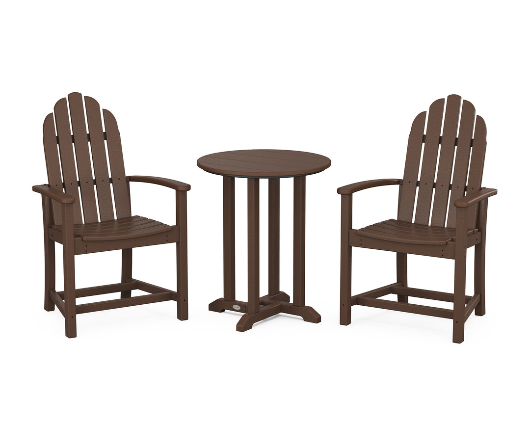 POLYWOOD® Classic Adirondack 3-Piece Round Bistro Dining Set