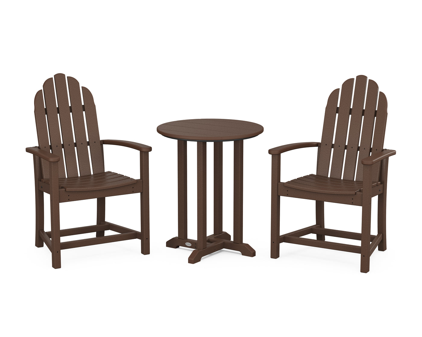 Classic Adirondack 3-Piece Round Bistro Dining Set