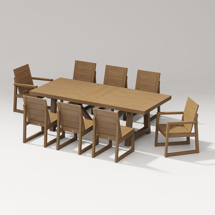 PW Designer Series Elevate 9-Piece A-Frame Table Dining Set
