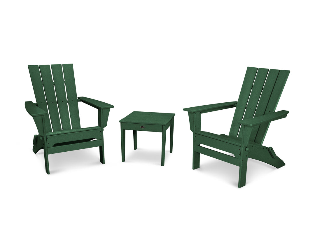 POLYWOOD® Quattro Folding Chair 3-Piece Adirondack Set
