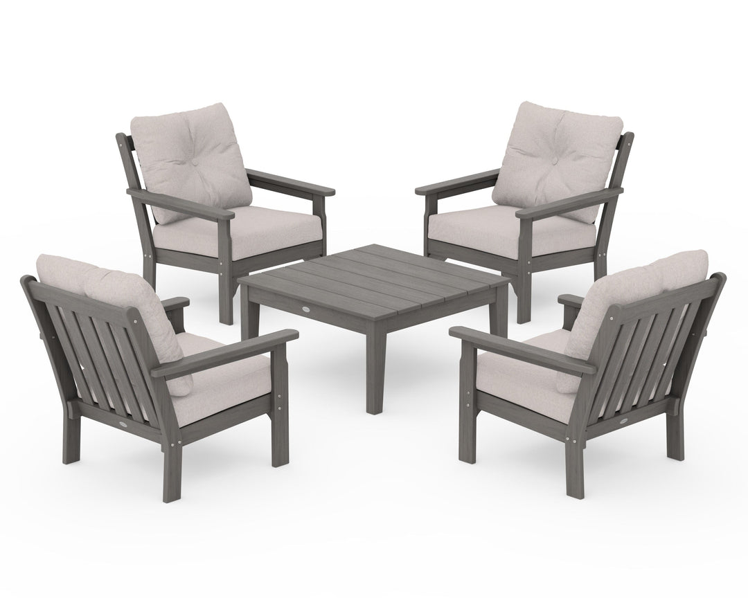 POLYWOOD® Vineyard 5-Piece Deep Seating Conversation Set