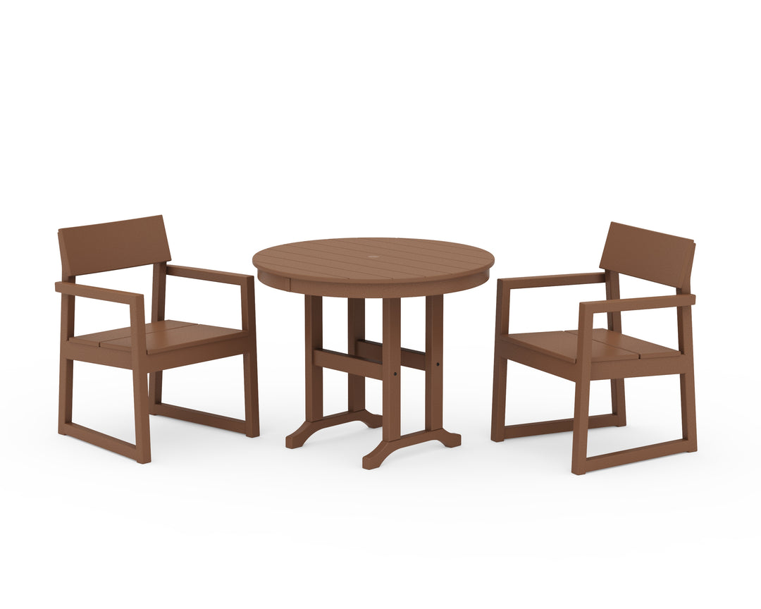 POLYWOOD® EDGE 3-Piece Round Dining Set