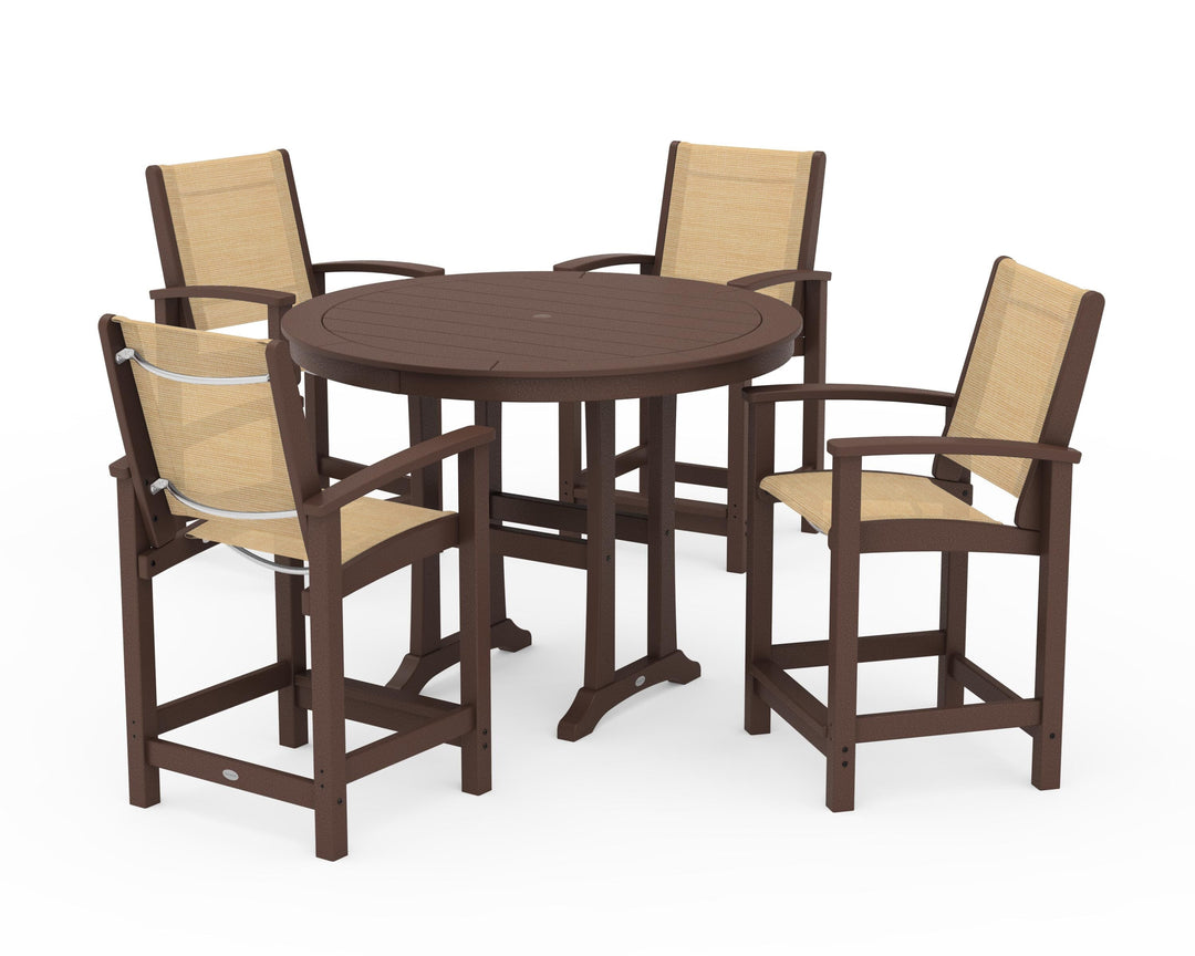 POLYWOOD® Coastal 5-Piece Counter Set