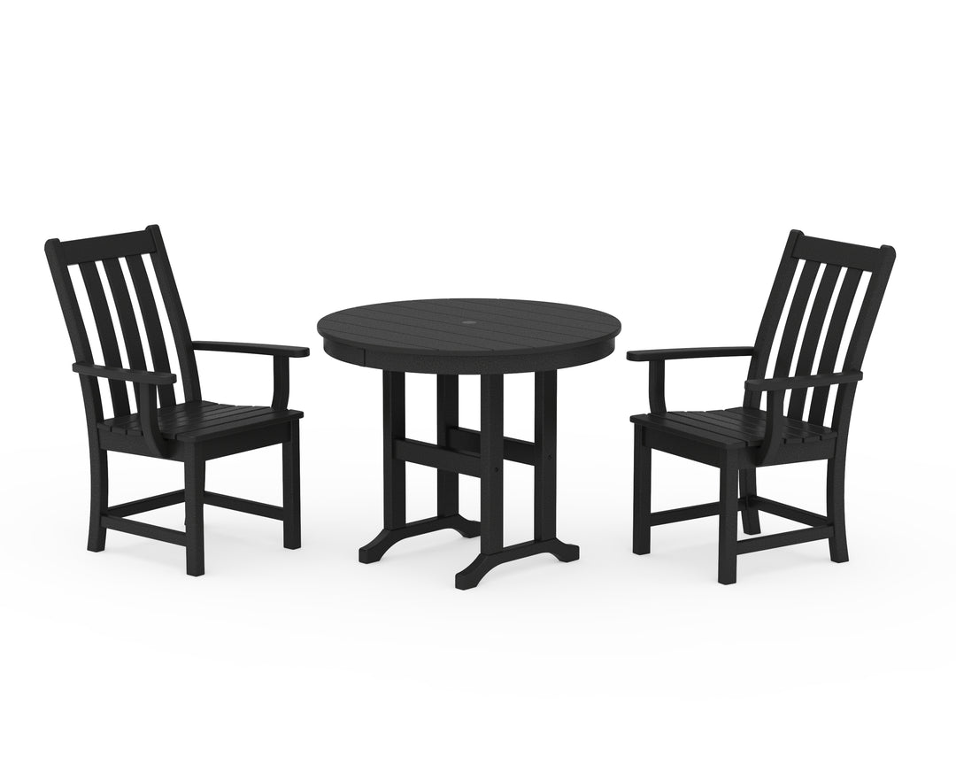 POLYWOOD® Vineyard 3-Piece Round Dining Set