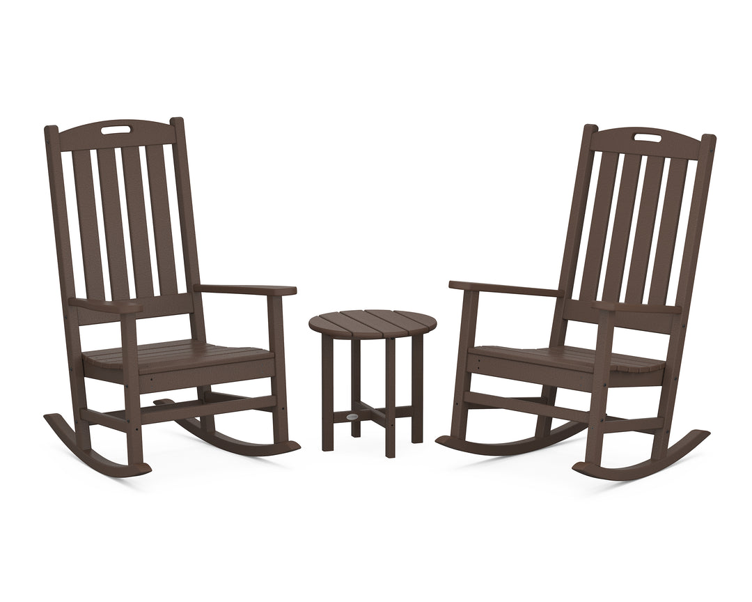POLYWOOD® Nautical 3-Piece Porch Rocking Chair Set