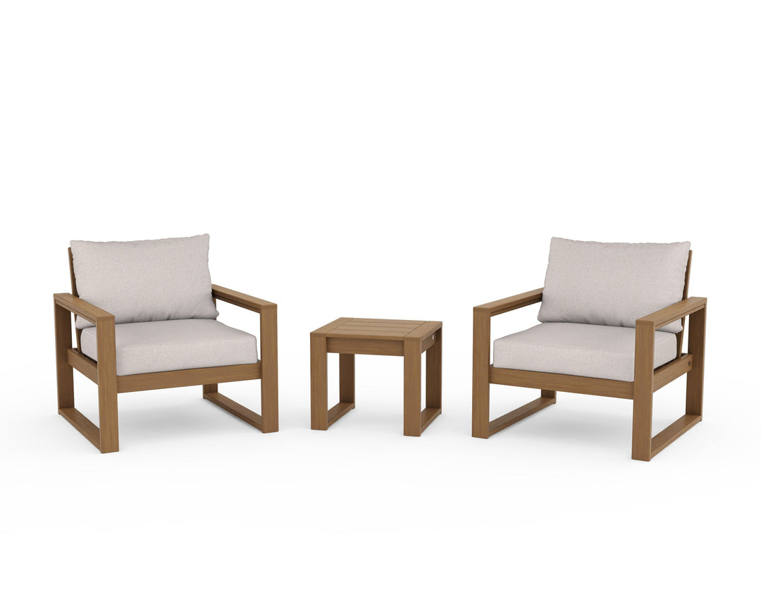 POLYWOOD® EDGE Sectional 3-Piece Deep Seating Set