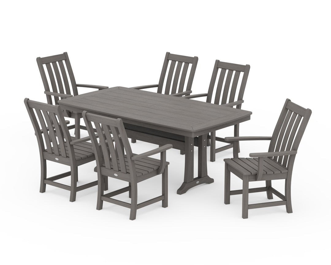 POLYWOOD® Vineyard 7-Piece Arm Chair Dining Set