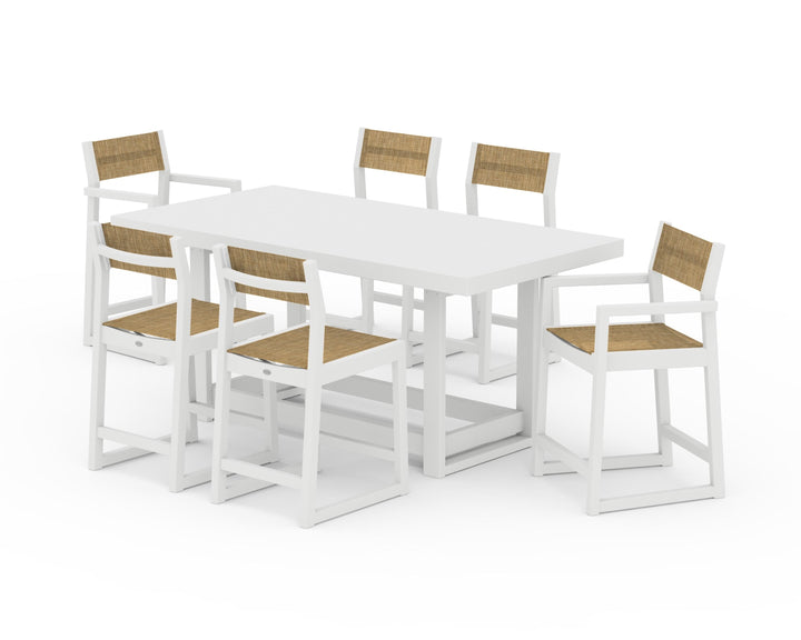 POLYWOOD® EDGE Sling 7-Piece Counter Table Set