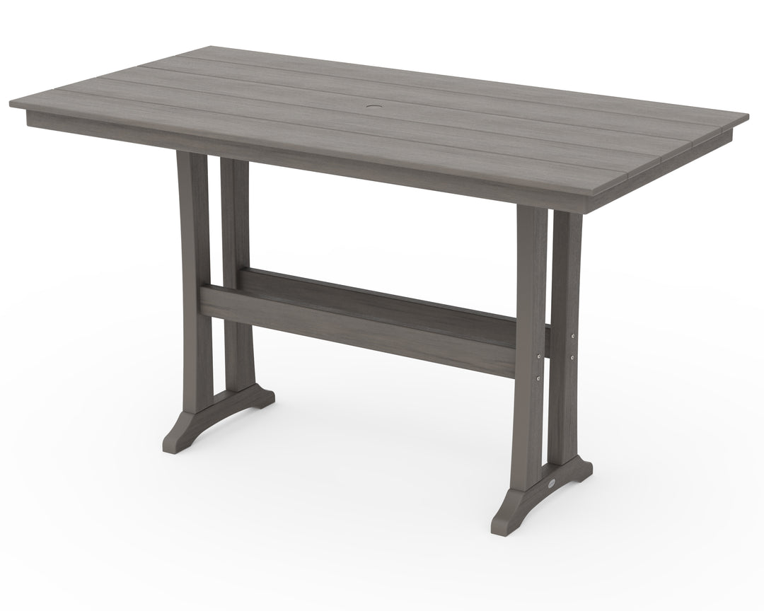 POLYWOOD® Farmhouse Trestle 37" x 72" Bar Table