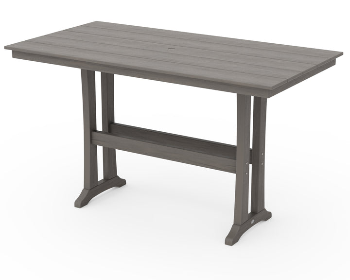 POLYWOOD® Farmhouse Trestle 37" x 72" Bar Table