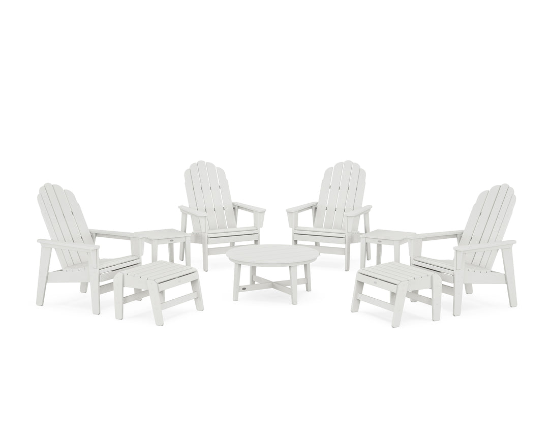 POLYWOOD® Vineyard Grand Upright Adirondack 9-Piece Conversation Set