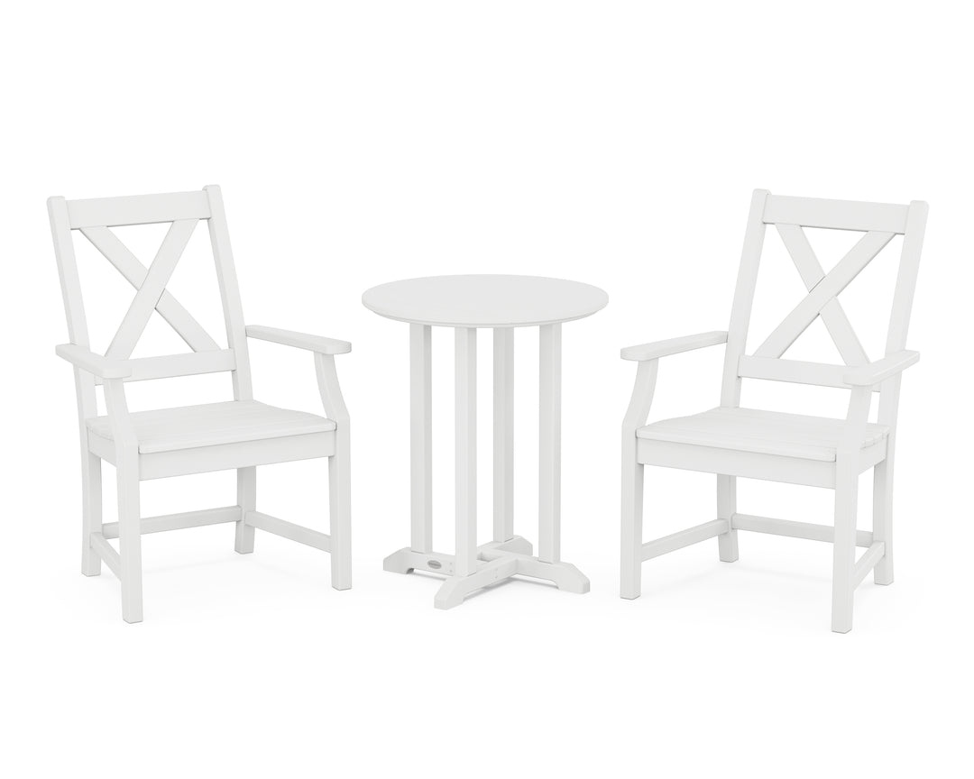 POLYWOOD® Braxton 3-Piece Round Bistro Dining Set