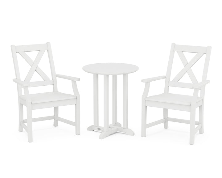 POLYWOOD® Braxton 3-Piece Round Bistro Dining Set