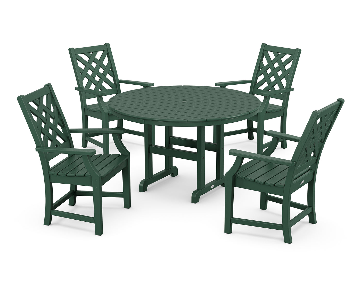 Wovendale 5-Piece Round Farmhouse Dining Set