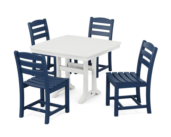 POLYWOOD® La Casa Café Side Chair 5-Piece Dining Set with Trestle Legs