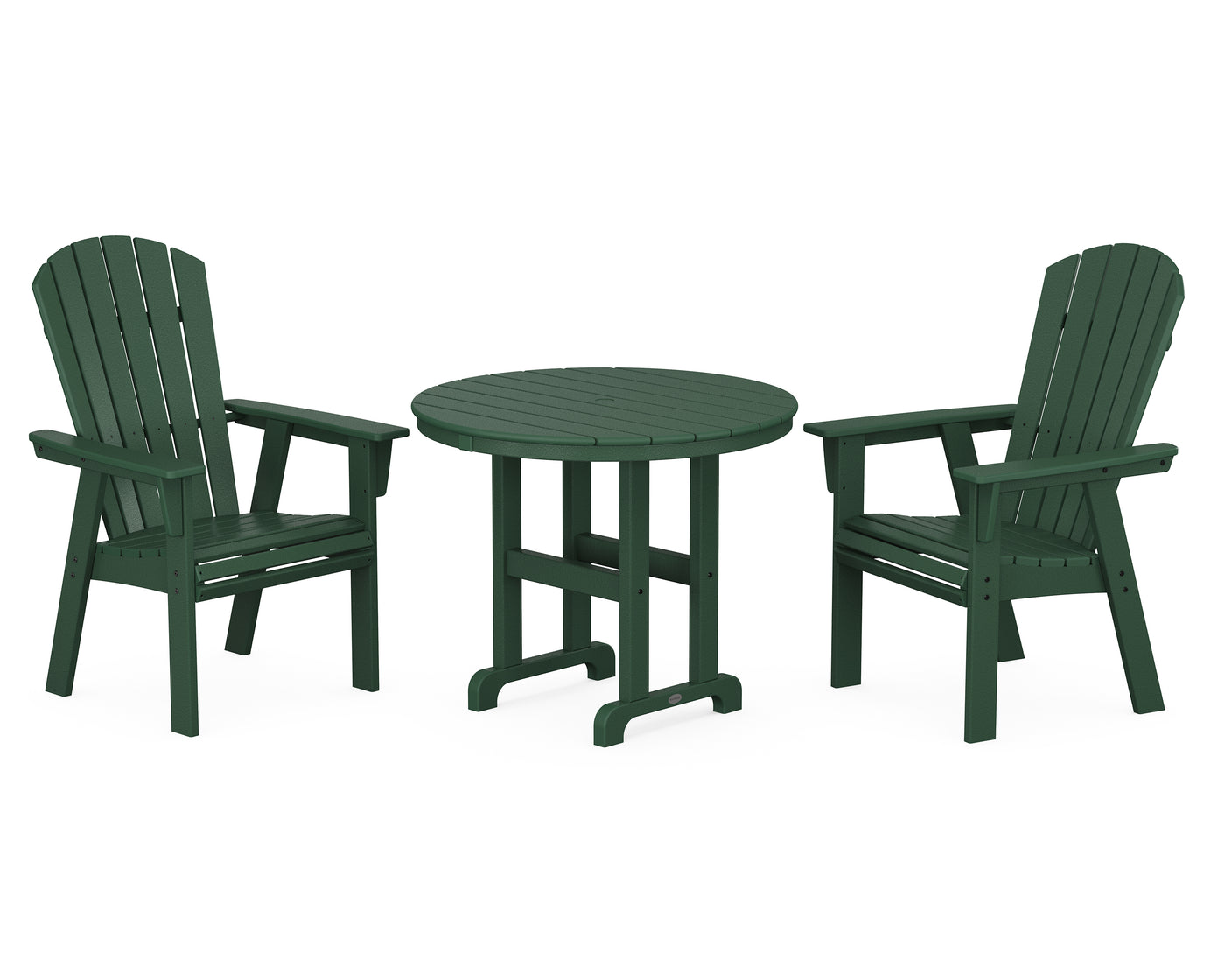 Nautical Adirondack 3-Piece Round Dining Set