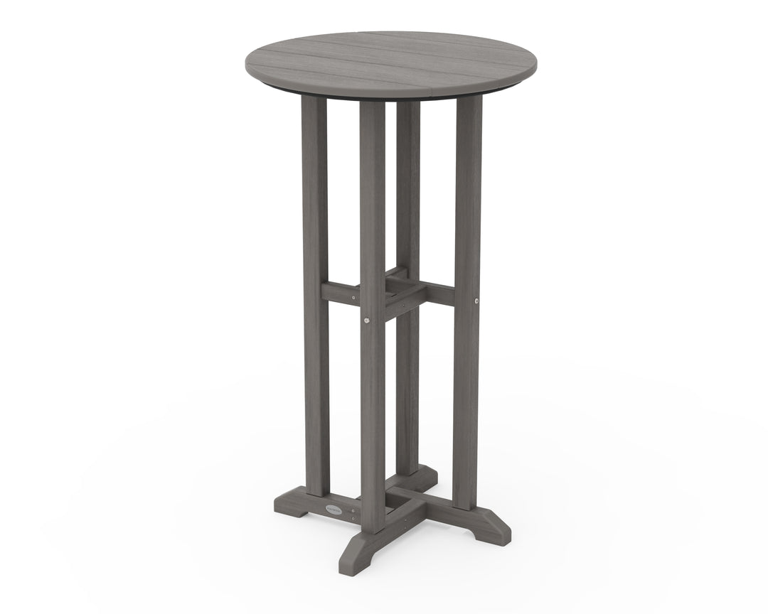 POLYWOOD® 24" Round Farmhouse Bar Bistro Table