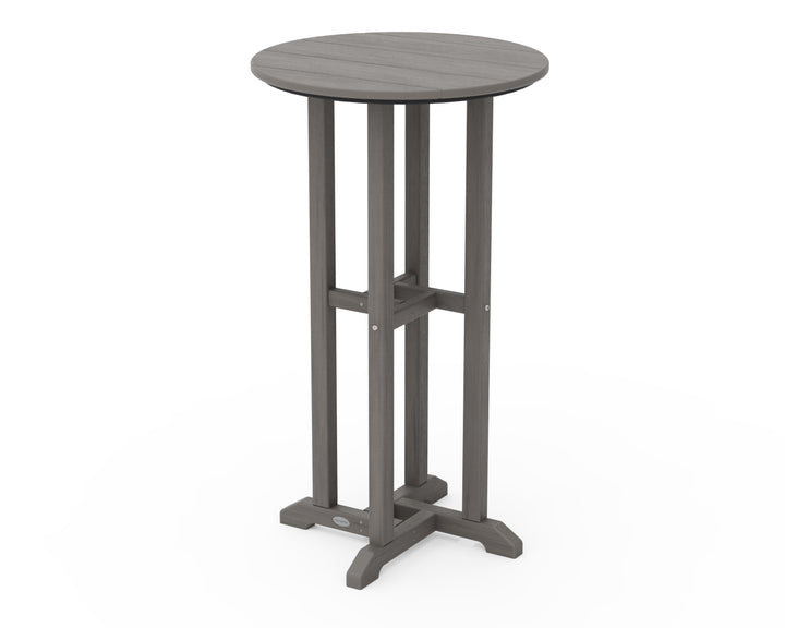 POLYWOOD® 24" Round Farmhouse Bar Bistro Table