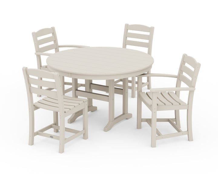 POLYWOOD® La Casa Café 5-Piece Round Farmhouse Dining Set