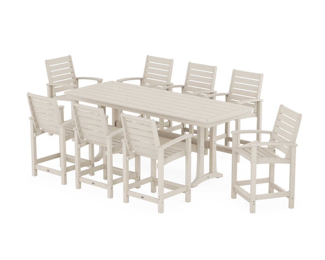 POLYWOOD® Signature 9-Piece Counter Set with Trestle Legs