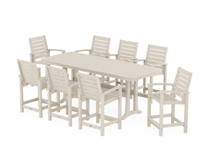POLYWOOD® Signature 9-Piece Counter Set with Trestle Legs