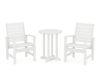 Signature 3-Piece Round Farmhouse Bistro Dining Set