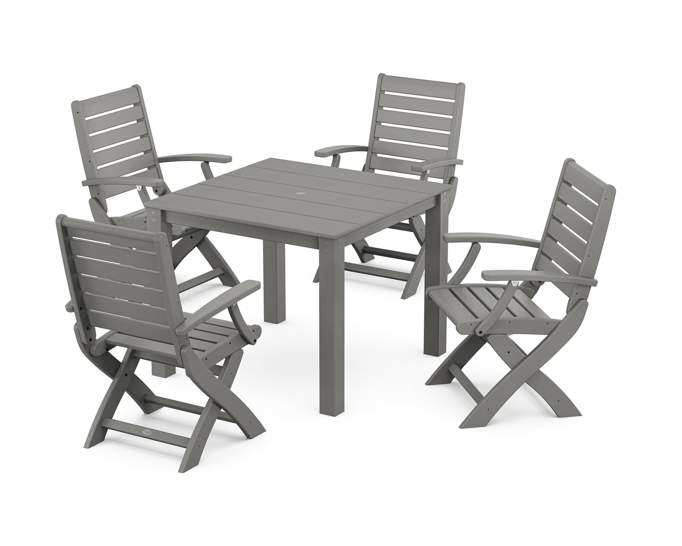 Signature Folding Chair 5-Piece Parsons Dining Set