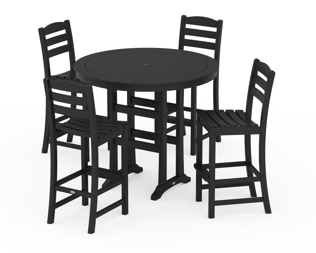 POLYWOOD® La Casa Café 5-Piece Side Chair Bar Dining Set
