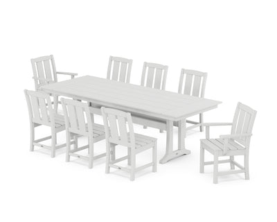 Mission 9-Piece Farmhouse Dining Set with Trestle Legs