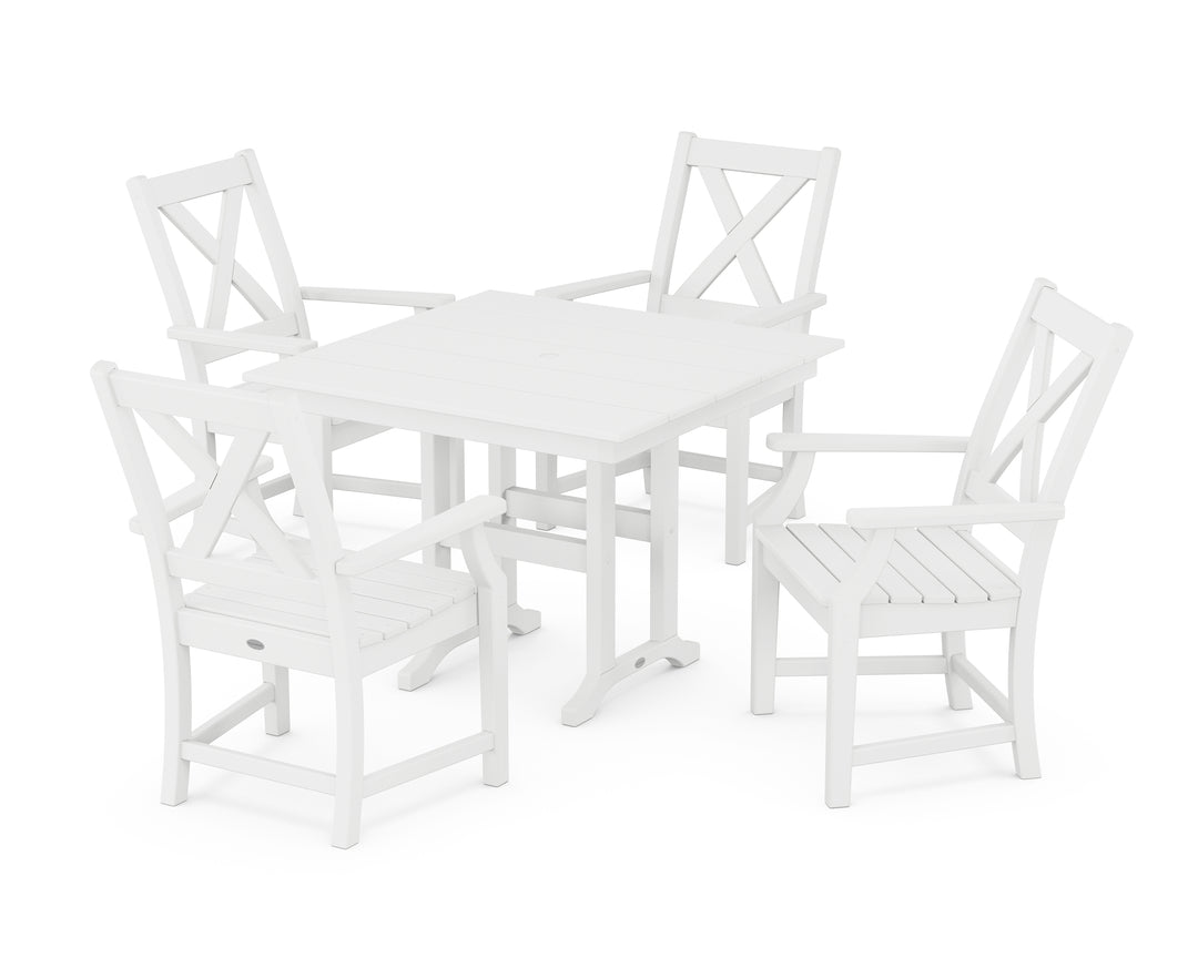POLYWOOD® Braxton 5-Piece Farmhouse Dining Set
