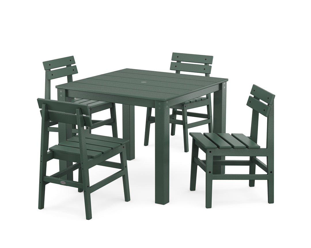 POLYWOOD® Modern Studio Plaza Chair 5-Piece Parsons Dining Set