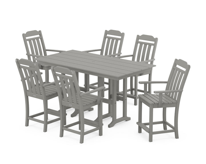 Country Living Cottage Arm Chair 7-Piece Farmhouse Counter Set