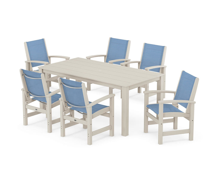 POLYWOOD® Coastal 7-Piece Parsons Dining Set