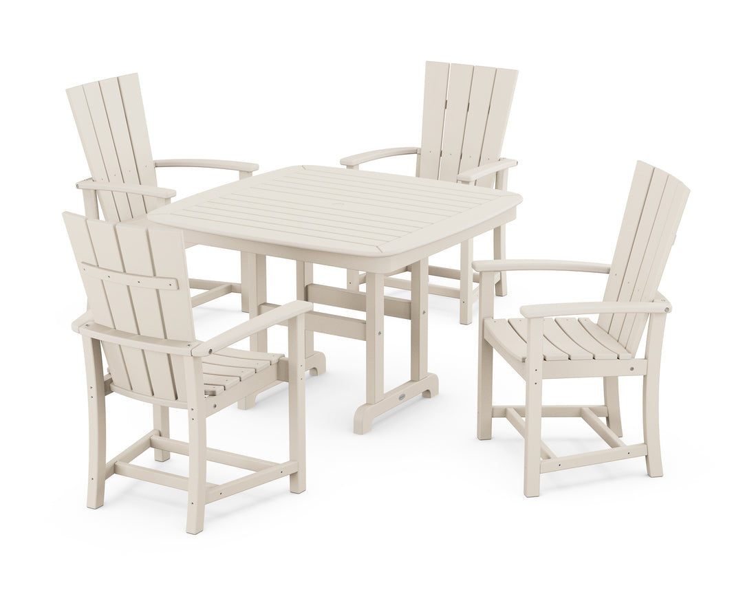 POLYWOOD® Quattro 5-Piece Dining Set with Trestle Legs