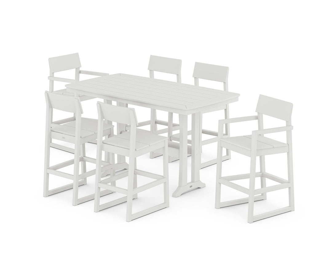 POLYWOOD® EDGE 7-Piece Bar Set with Trestle Legs
