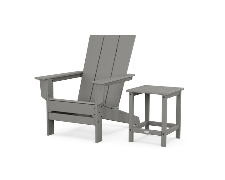 POLYWOOD® Modern Studio Adirondack Chair with Side Table