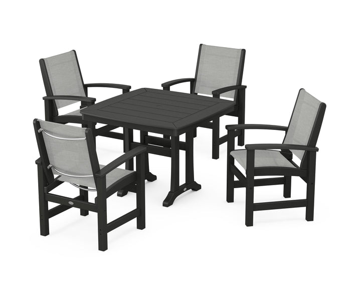 POLYWOOD® Coastal 5-Piece Dining Set with Trestle Legs