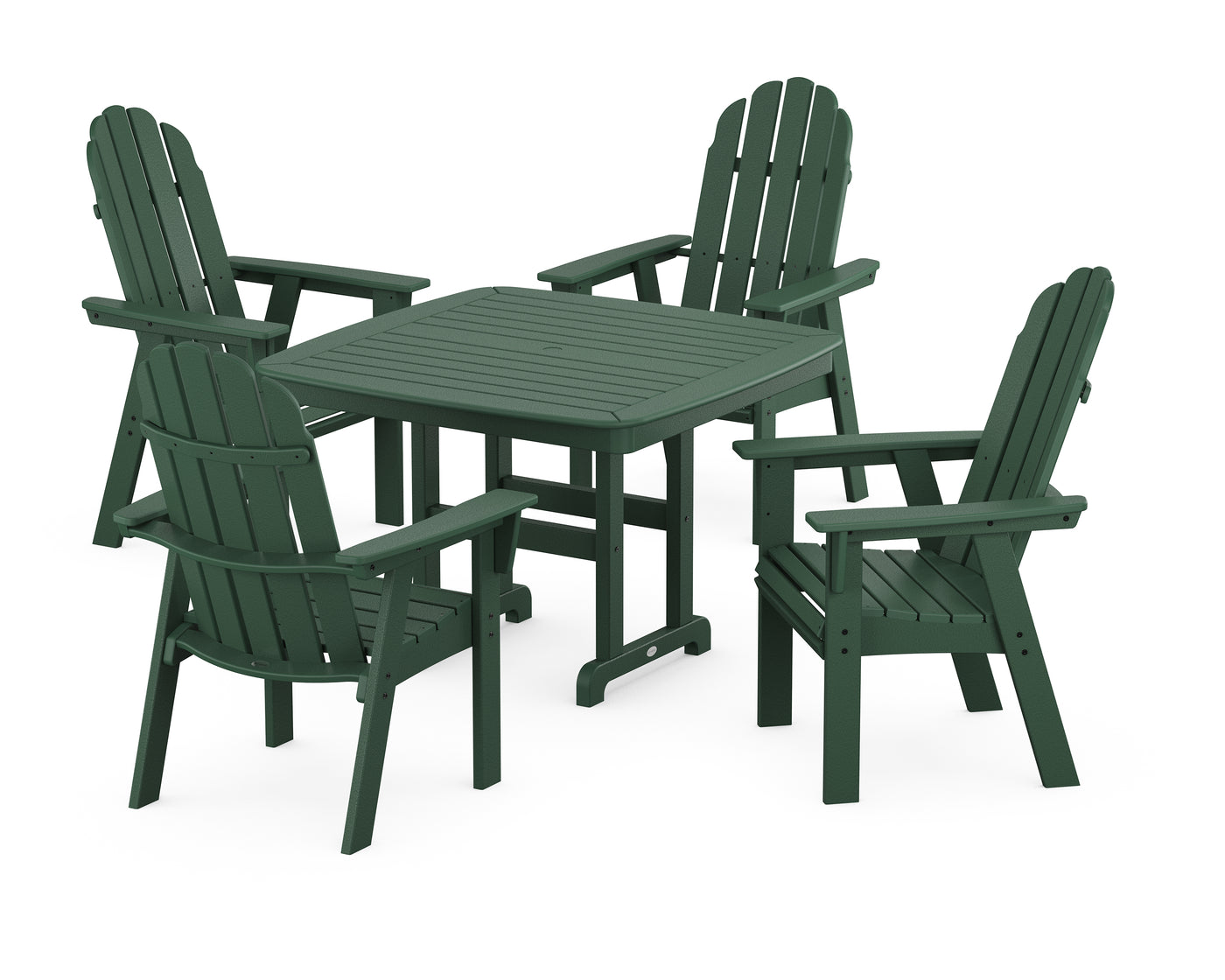 Vineyard Curveback Adirondack 5-Piece Dining Set