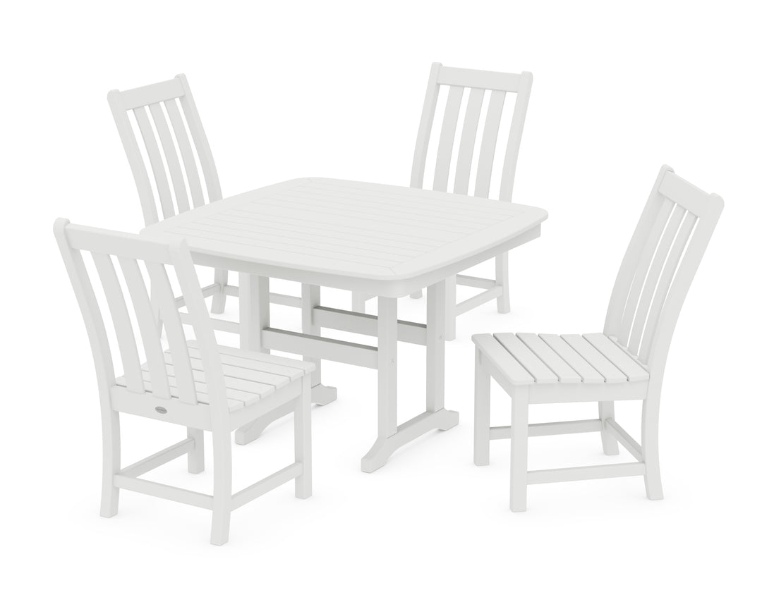 POLYWOOD® Vineyard Side Chair 5-Piece Dining Set with Trestle Legs