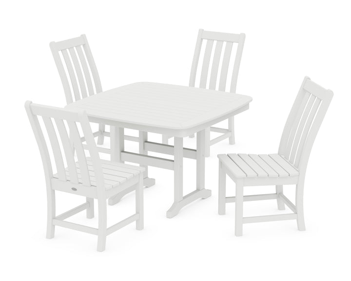 POLYWOOD® Vineyard Side Chair 5-Piece Dining Set with Trestle Legs