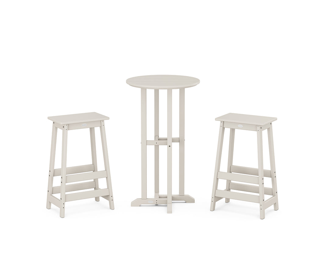POLYWOOD® Modern Studio Bar Stool 3-Piece Bistro Set