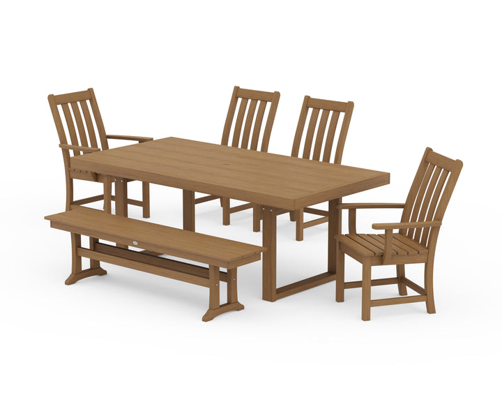 POLYWOOD® Vineyard 6-Piece Dining Set with Bench