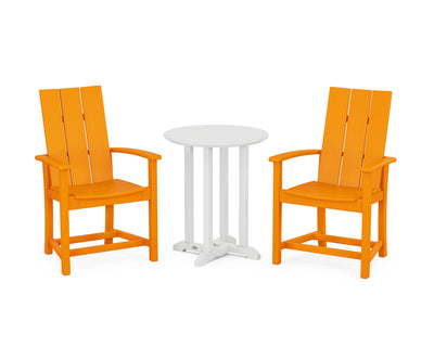 Modern Adirondack 3-Piece Round Farmhouse Bistro Dining Set