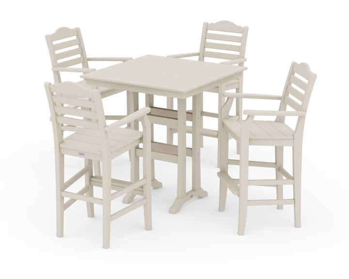 Draper James™ by  POLYWOOD® Savannah 5-Piece Farmhouse Bar Set with Trestle Legs