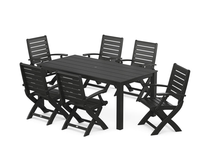 POLYWOOD® Signature Folding Chair 7-Piece Parsons Dining Set