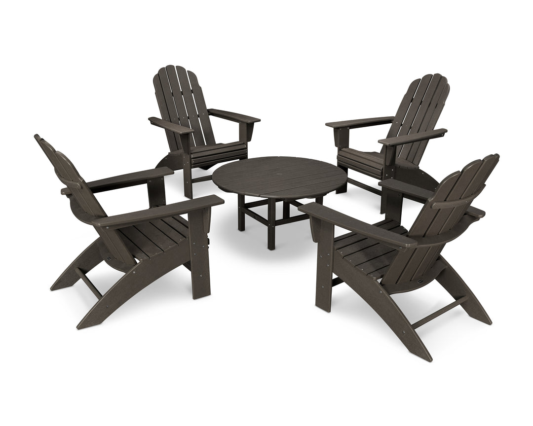 POLYWOOD® Vineyard 5-Piece Oversized Adirondack Set