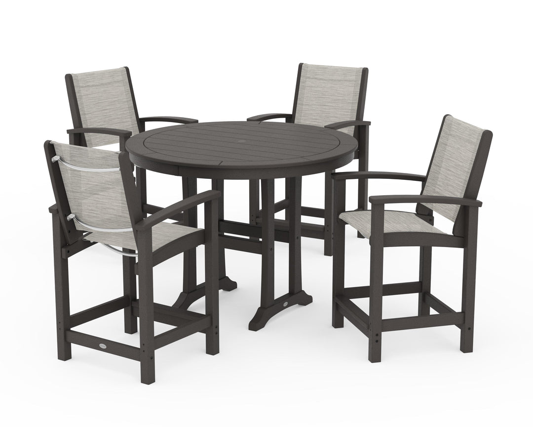 POLYWOOD® Coastal 5-Piece Counter Set