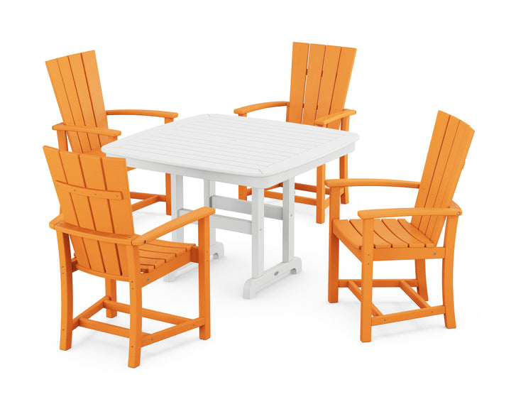 POLYWOOD® Quattro 5-Piece Dining Set with Trestle Legs